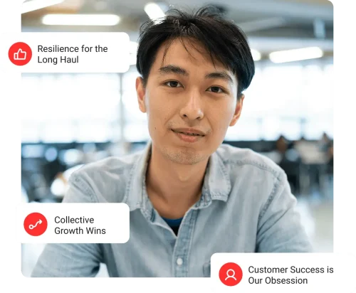 Offshore software development team in China male is working Offshore software development team in China male is working